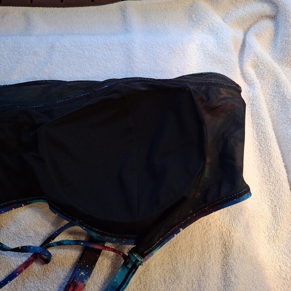 Torrid 4/4X Galaxy Racerback Bikini Top Sports Bra Structured Cup Side Boning - Picture 11 of 14